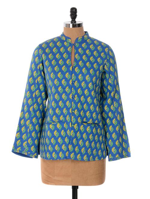 blue printed jacket - 908648 - Very Small Image - 1