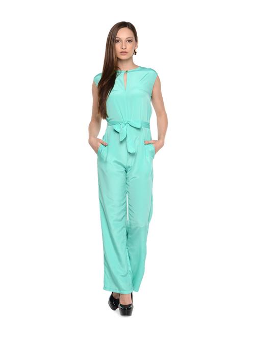 solid mint belted jumpsuit - 910212 - Very Small Image - 1