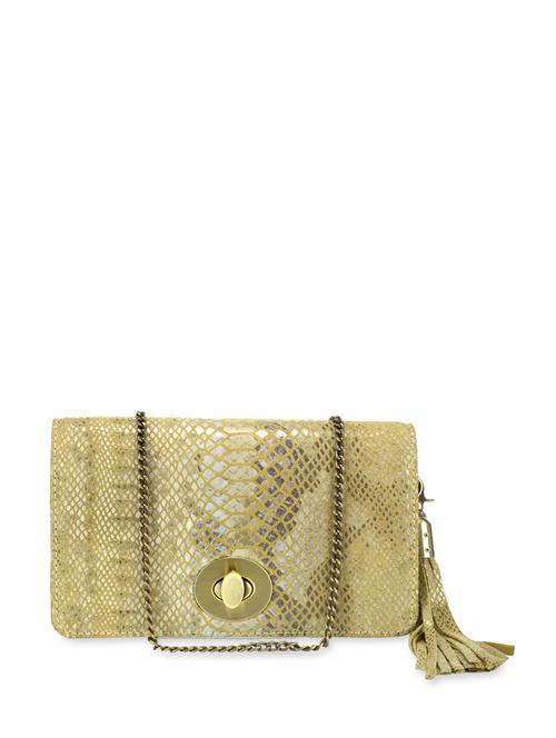 lime yellow reptile skin leather clutch - 910354 - Very Small Image - 1