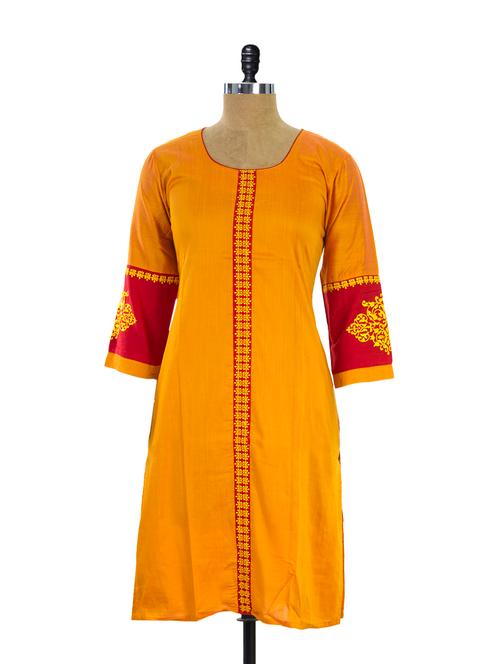 bold orange and red kurta - 913327 - Very Small Image - 1