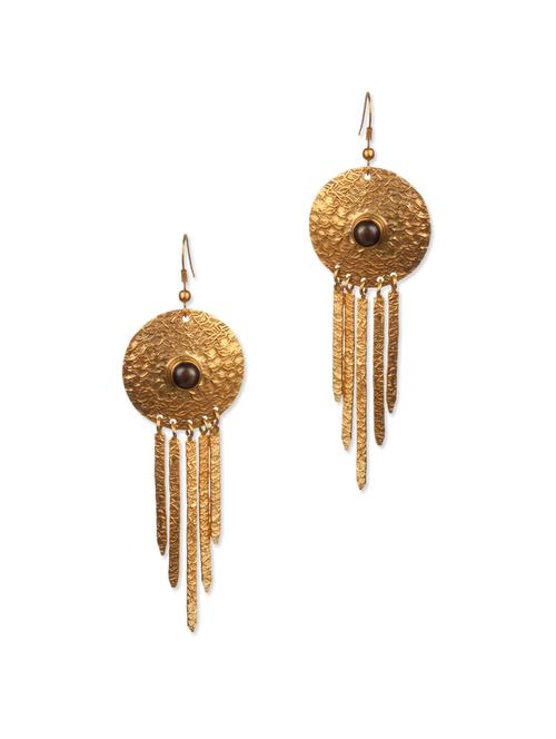 Stunning Gold Plated Sapphire Earrings - 916723 - Very Small Image - 1