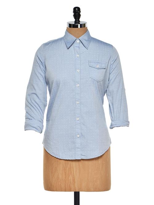 smart blue collared shirt - 920075 - Very Small Image - 1