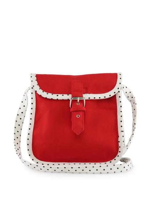 polka finish hot red sling bag - 920420 - Very Small Image - 1