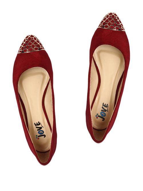 red suede ballerinas - 922168 - Very Small Image - 1