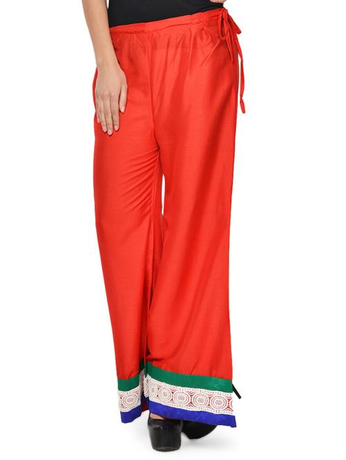 solid red palazzos - 934622 - Very Small Image - 1