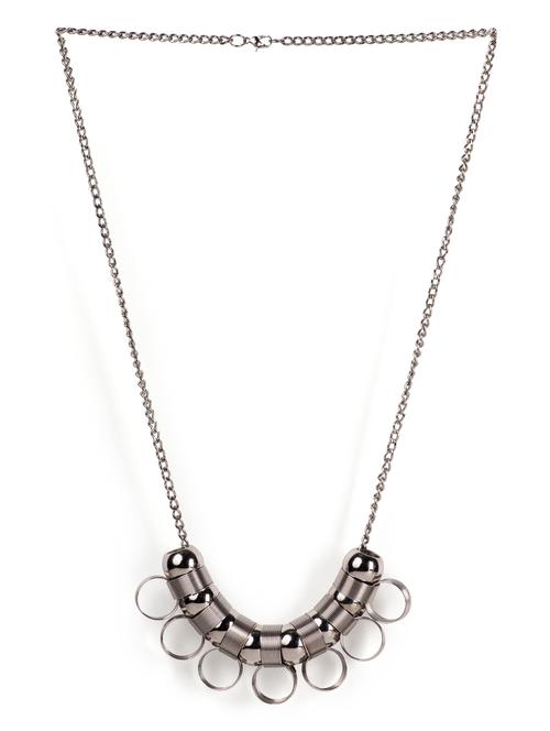 grey metallic neckpiece - 9354 - Very Small Image - 1