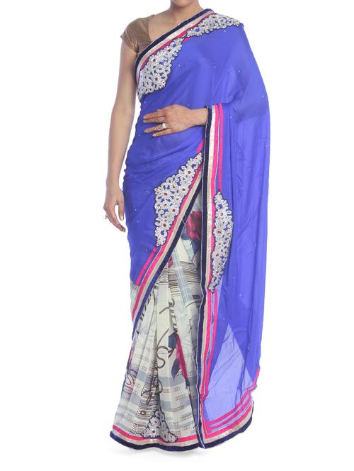 multi-coloured printed saree - 936445 - Very Small Image - 1