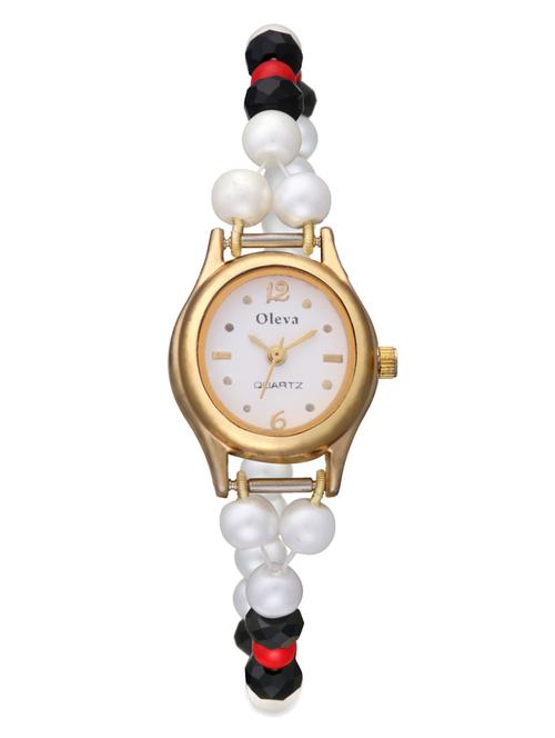Stylish Pearl Watch with Gold Dial - 943092 - Very Small Image - 1