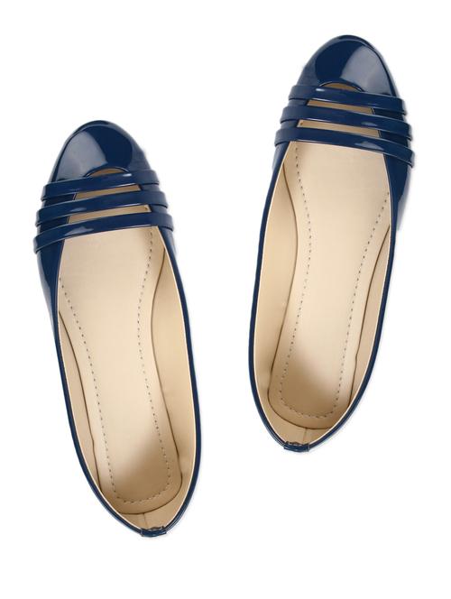 navy blue leatherette  ballerinas - 944672 - Very Small Image - 1