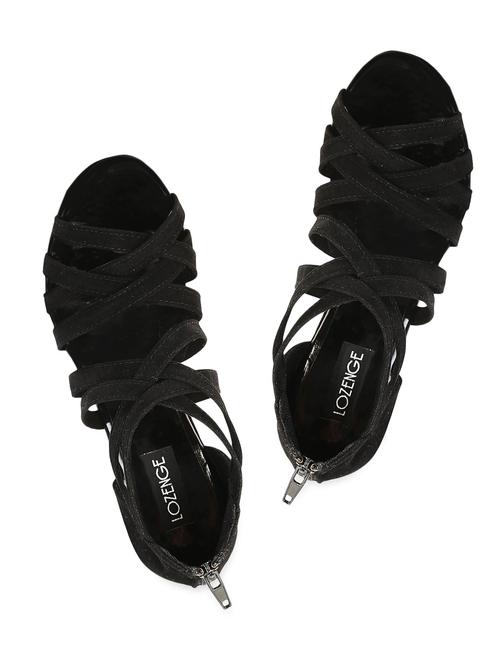 solid black back zipper wedges - 948959 - Very Small Image - 1