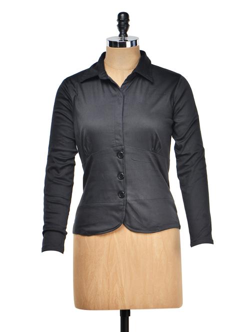 solid black jacket with buttons - 950293 - Very Small Image - 1