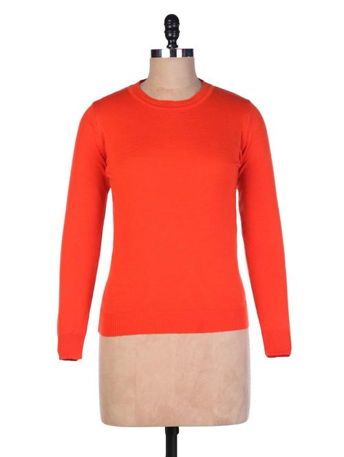 red wool plain pull over - 9554293 - Very Small Image - 1
