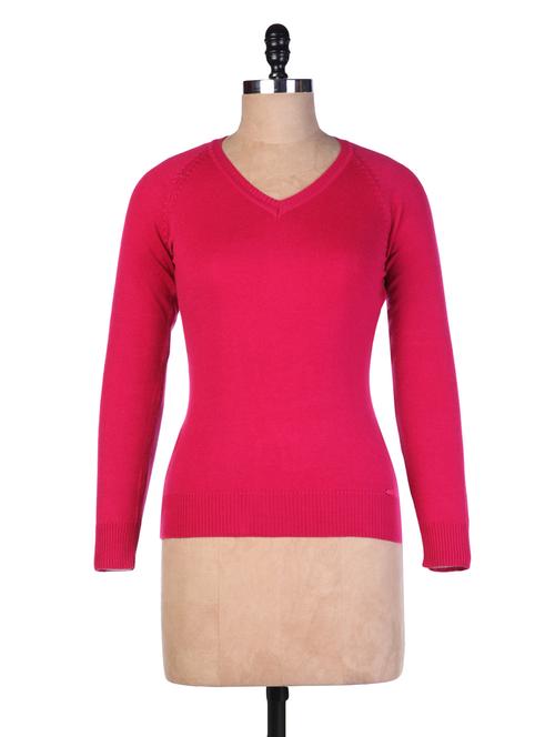 pink wool plain pull over - 9554304 - Very Small Image - 1