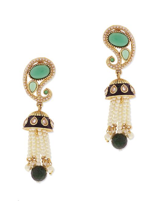 Multicoloured beads embellished earrings - 9567714 - Very Small Image - 1