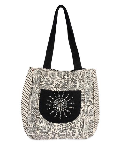classy black and white tote bag - 956990 - Very Small Image - 1