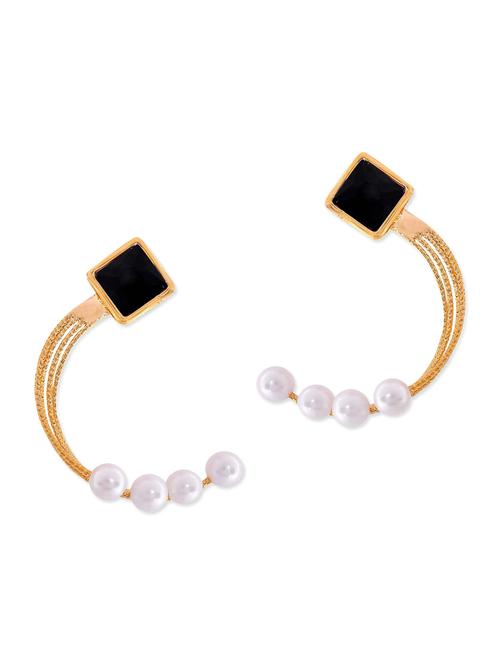 black  embellished drop earrings - 9584575 - Very Small Image - 1