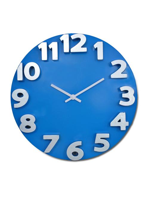 blue numeric plastic wall clock - 9593164 - Very Small Image - 1
