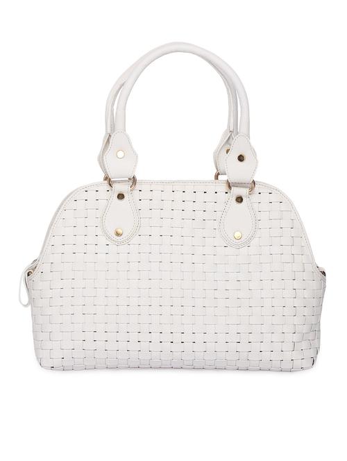white textured leather handbag - 9601581 - Very Small Image - 1