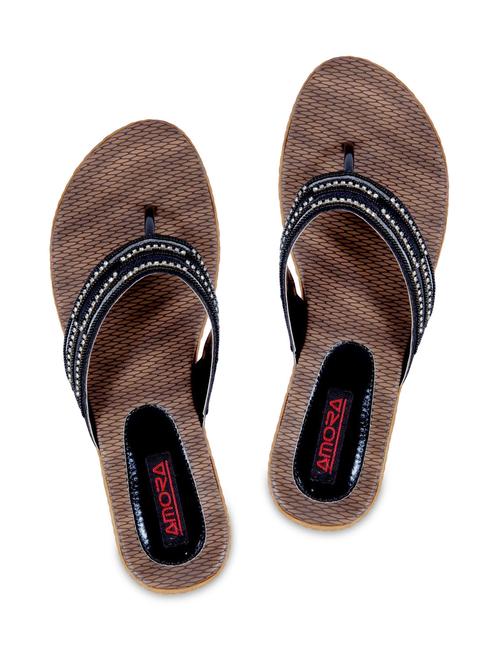 black leatherette embellished sandals - 9615156 - Very Small Image - 1