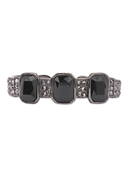 swarovski crystal embellished gunmetal bracelet - 9615657 - Very Small Image - 1