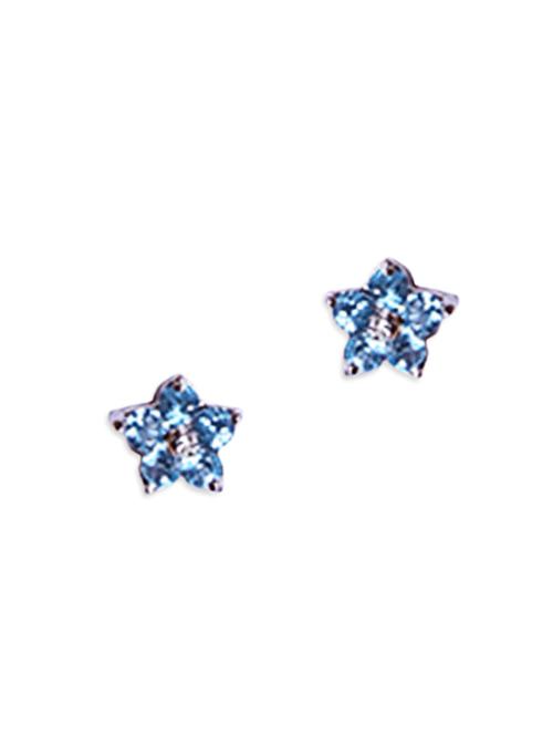 sterling silver embellished floral studs - 9618201 - Very Small Image - 1