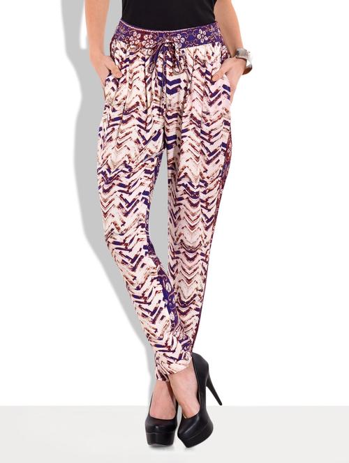 multicolored rayon digital printed pants - 9622377 - Very Small Image - 1