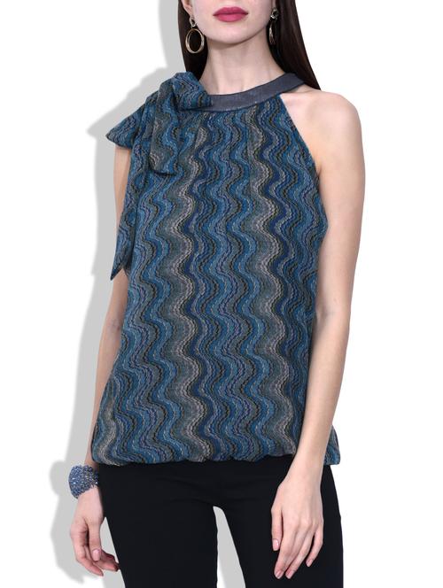 multicolored polygeorgette printed top - 9628926 - Very Small Image - 1