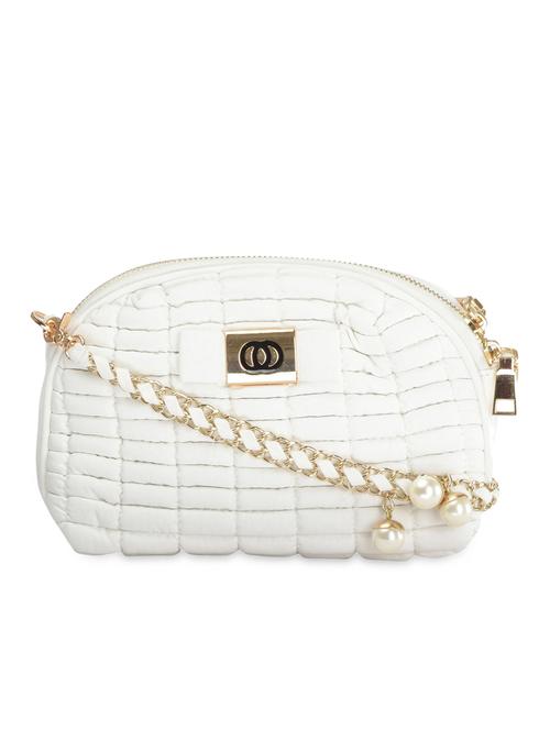 white leatherette clutch - 9634109 - Very Small Image - 1