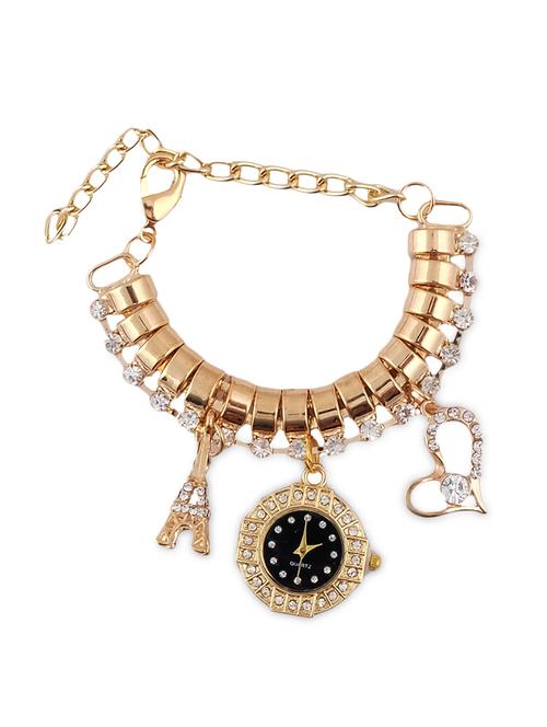 gold metal studded wrist watch - 9639007 - Very Small Image - 1