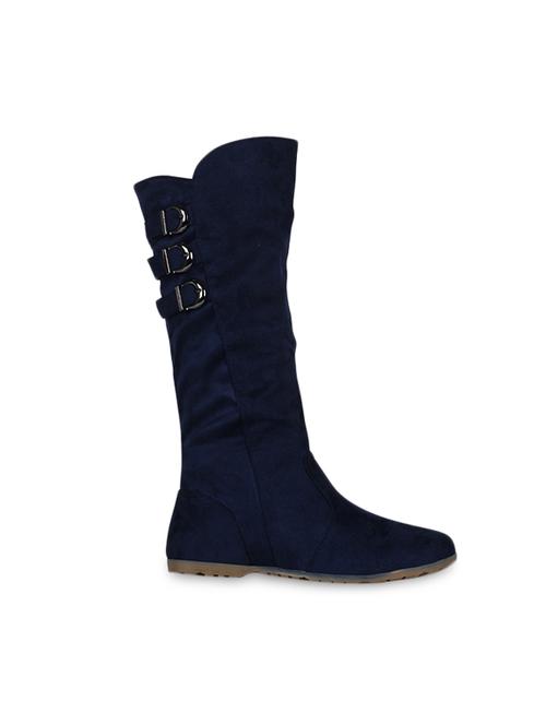 blue seude buckled boots - 9641207 - Very Small Image - 1