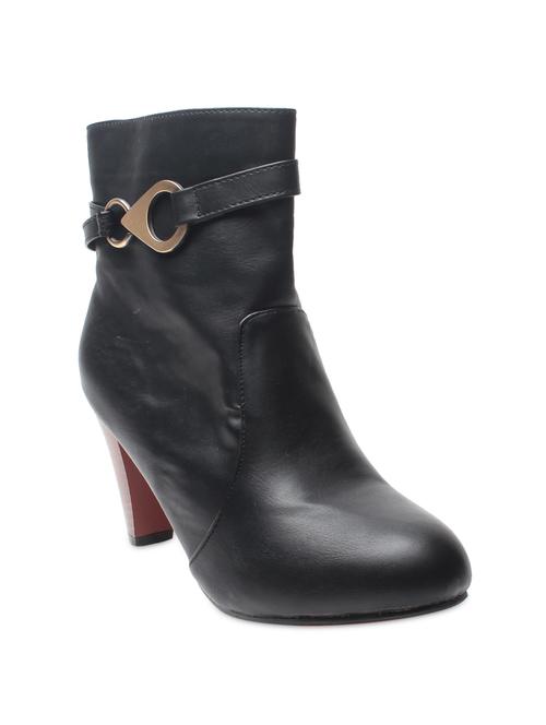 black plain  round toed boots - 9656341 - Very Small Image - 1