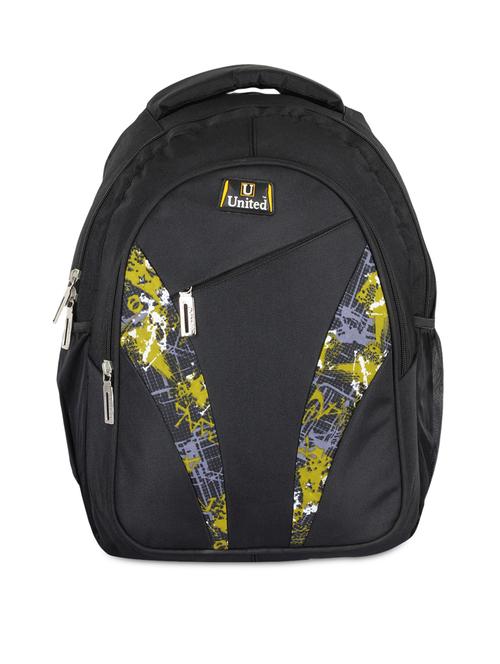 black printed laptop backpack - 9679371 - Very Small Image - 1