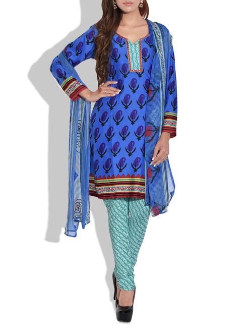 blue printed suit set - 9682378 - Very Small Image - 1