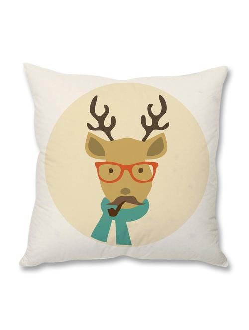 white printed cushion cover - 9689352 - Very Small Image - 1