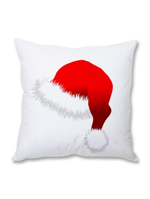 white cap printed cushion cover - 9689385 - Very Small Image - 1