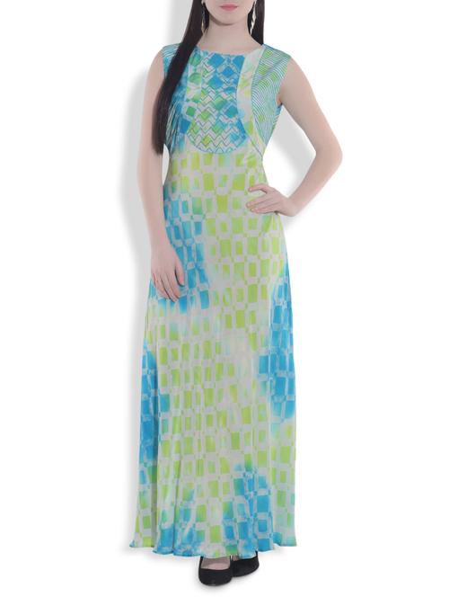 light green and light blue printed maxi - 9720067 - Very Small Image - 1