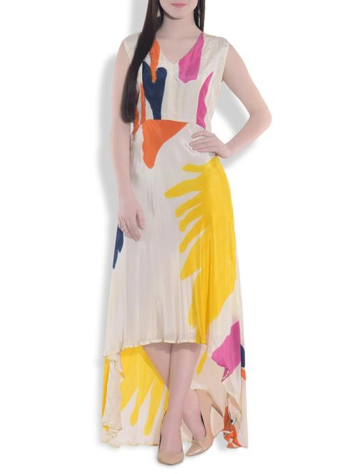 multicolored printed high-low maxi - 9720084 - Very Small Image - 1