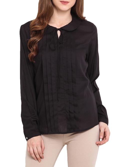 solid black viscose top - 9728781 - Very Small Image - 1