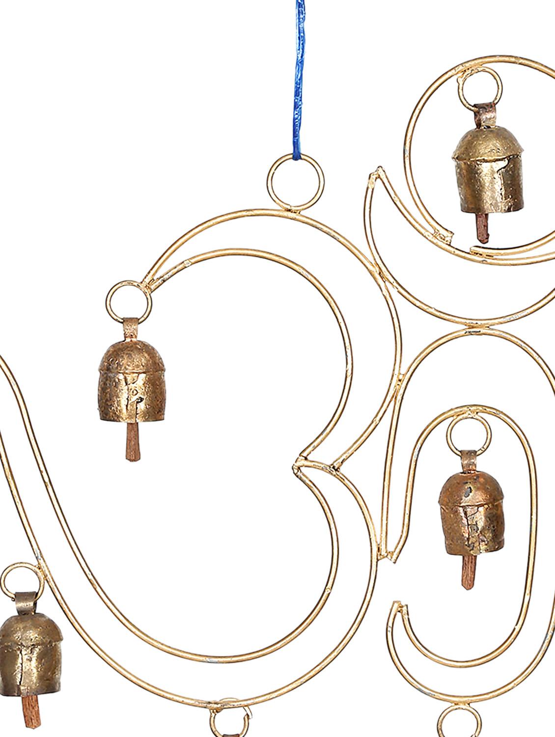 gold copper om bells wind chime - 9731886 - Standard Image - 3