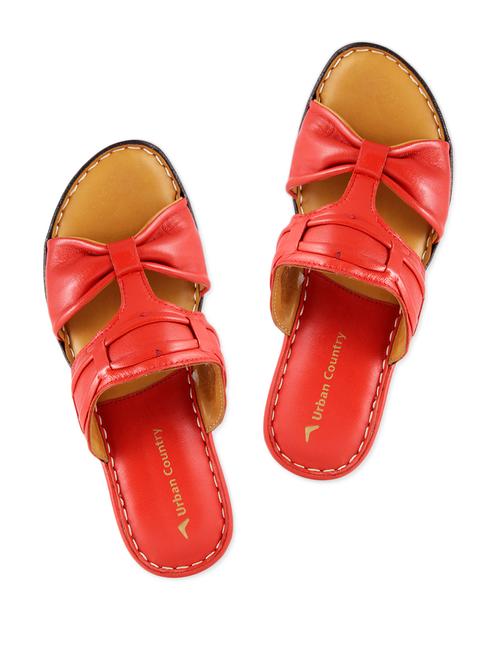 Red mid heel comfortable sandal - 973346 - Very Small Image - 1