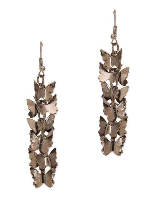 grey butterfly cluster drop earrings set - 9735159 - Very Small Image - 1