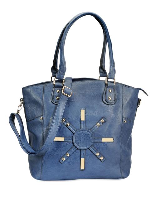 stylish blue leather tote - 976647 - Very Small Image - 1