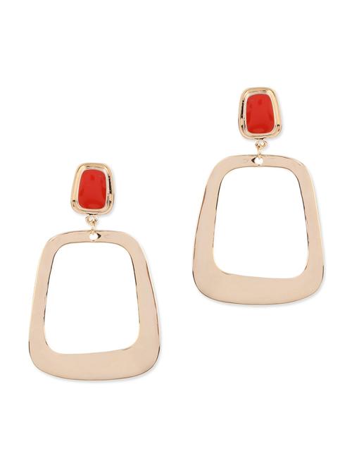 red stud box dangler earrings - 9782741 - Very Small Image - 1