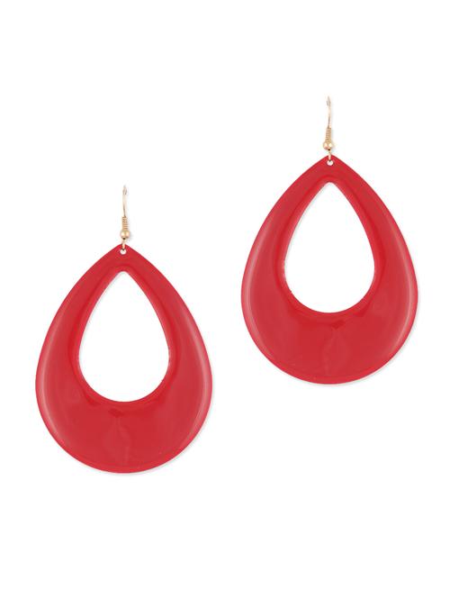 pretty big red leaf earring - 979354 - Very Small Image - 1
