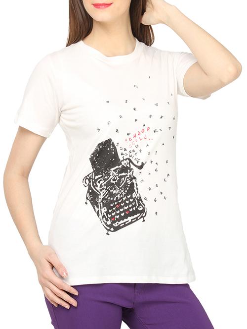white casual graphic top - 981195 - Very Small Image - 1