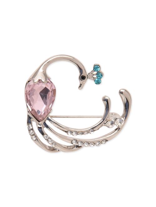 pink peacock brooch - 9814221 - Very Small Image - 1