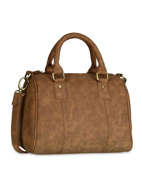 brown leatherette hand  bag - 9816973 - Very Small Image - 1
