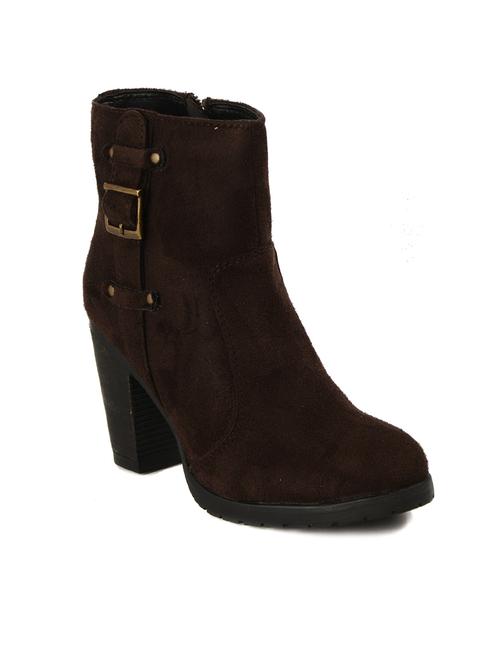 brown suede ankle  boot - 9843468 - Very Small Image - 1