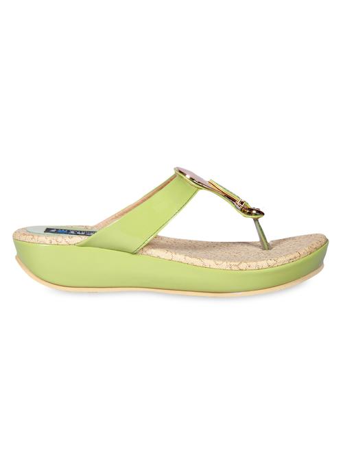 green faux leather wedges - 9844036 - Very Small Image - 1