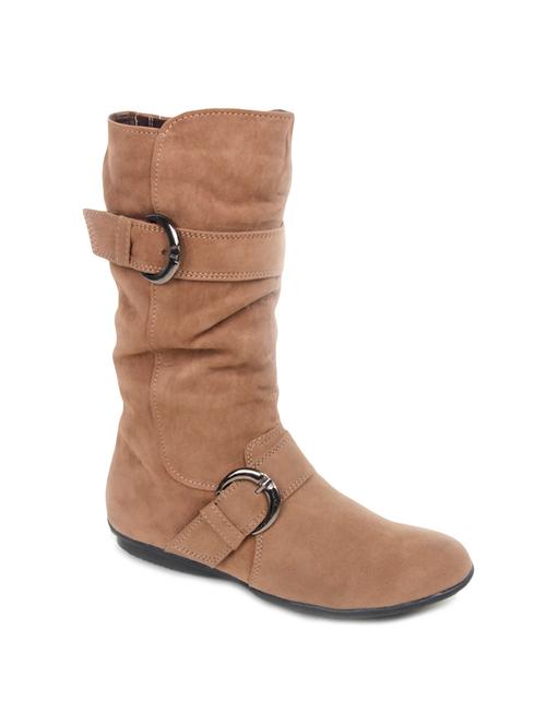 beige buckled calf length boots - 985399 - Very Small Image - 1